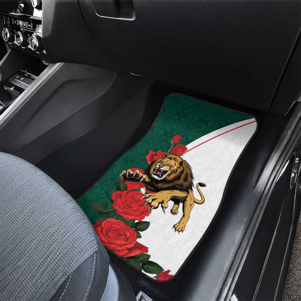 Bulgaria Lion Car Mats Folk Patterns With Rose