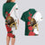 Bulgaria Lion Couples Matching Long Sleeve Bodycon Dress and Hawaiian Shirt Folk Patterns With Rose