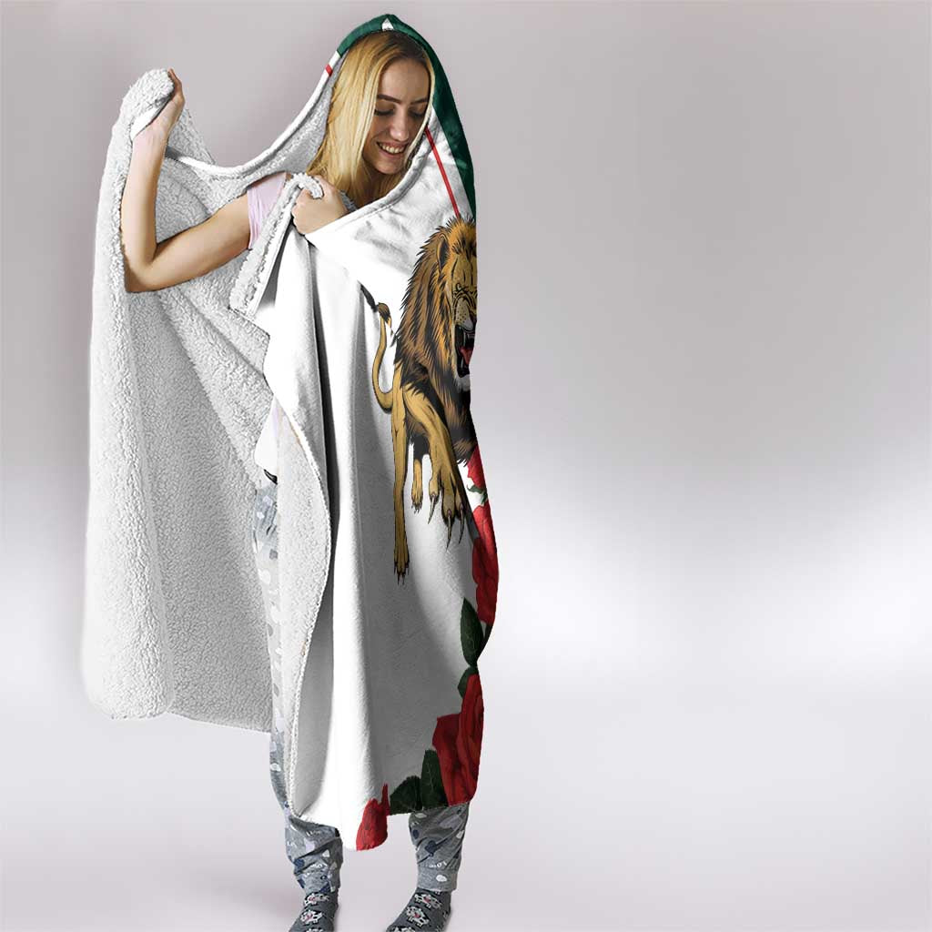 Bulgaria Lion Hooded Blanket Folk Patterns With Rose