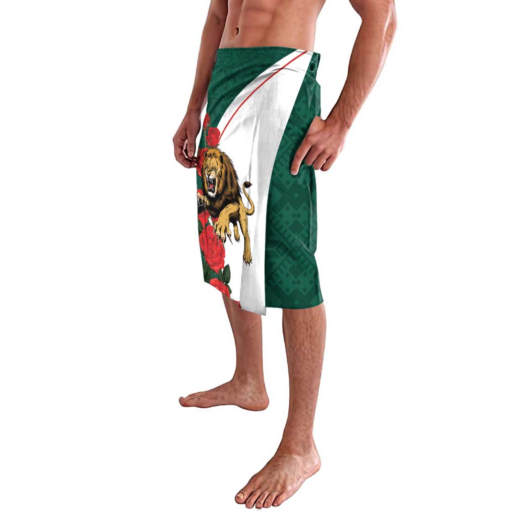 Bulgaria Lion Lavalava Folk Patterns With Rose