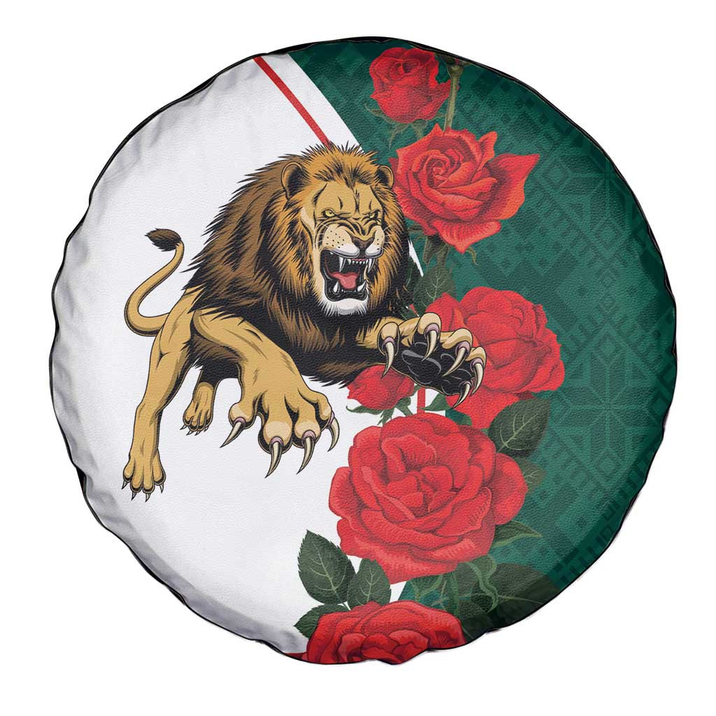 Bulgaria Lion Spare Tire Cover Folk Patterns With Rose