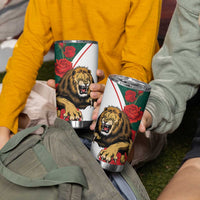 Bulgaria Lion Tumbler Cup Folk Patterns With Rose