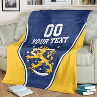 Custom Finland Lion Blanket Finnish Folk Patterns