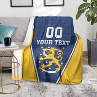 Custom Finland Lion Blanket Finnish Folk Patterns