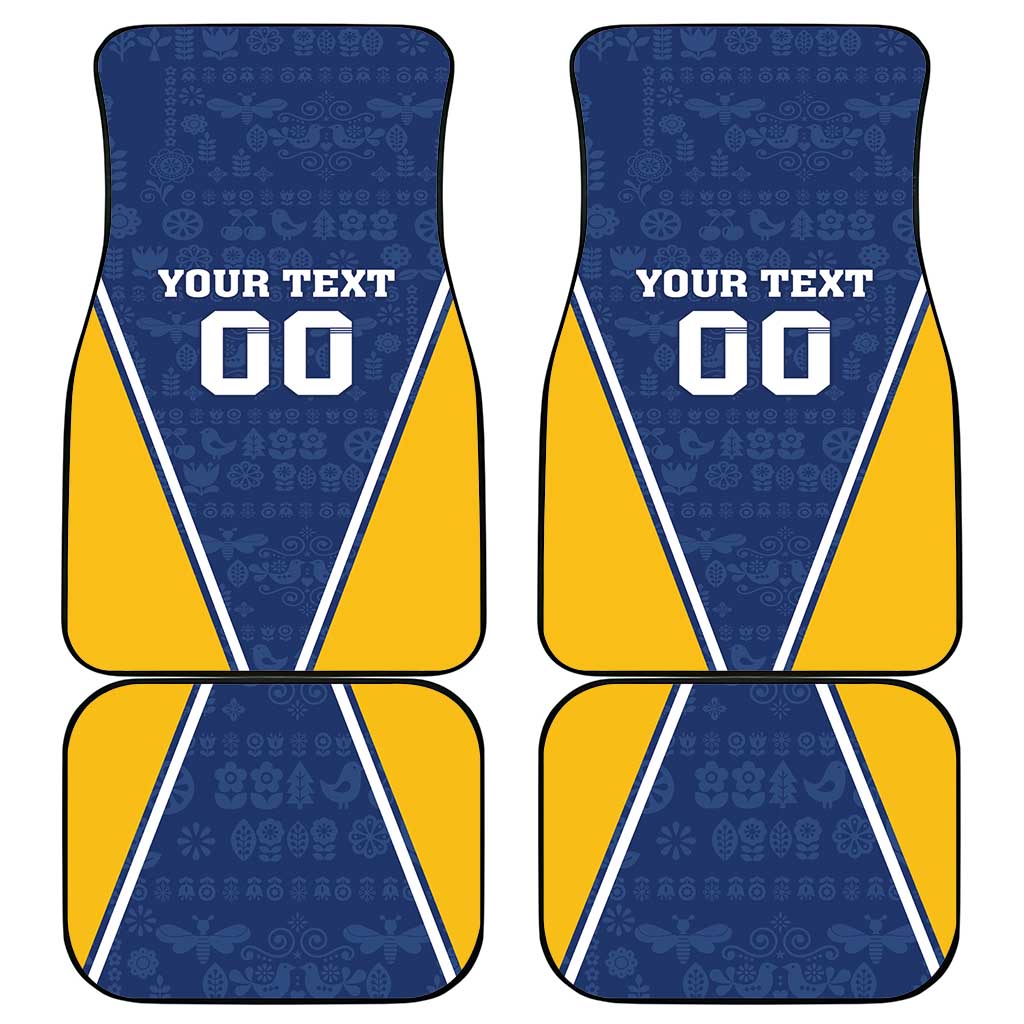 Custom Finland Lion Car Mats Finnish Folk Patterns