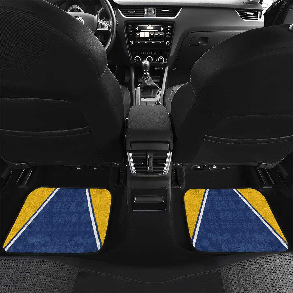 Custom Finland Lion Car Mats Finnish Folk Patterns