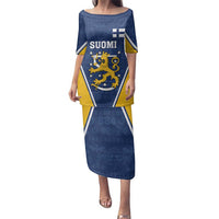 Custom Finland Lion Family Matching Puletasi and Hawaiian Shirt Finnish Folk Patterns