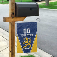 Custom Finland Lion Garden Flag Finnish Folk Patterns