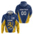 Custom Finland Lion Hoodie Finnish Folk Patterns