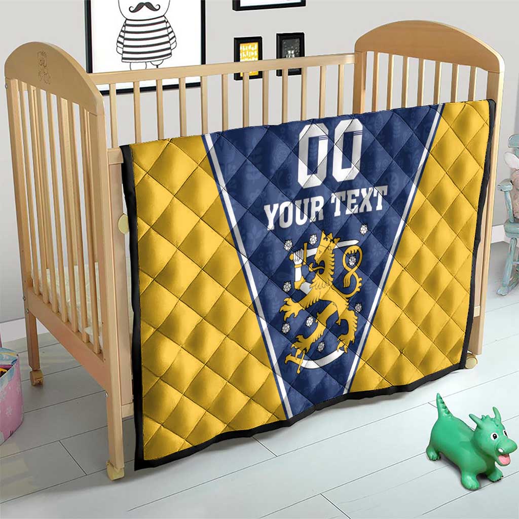 Custom Finland Lion Quilt Finnish Folk Patterns
