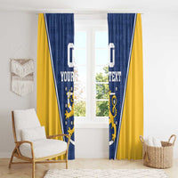 Custom Finland Lion Window Curtain Finnish Folk Patterns