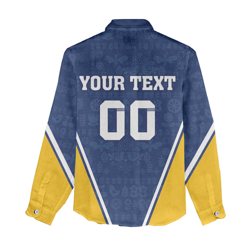 Custom Finland Lion Women Casual Shirt Finnish Folk Patterns