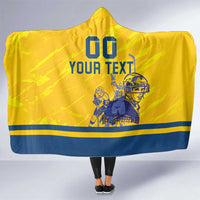 Custom Sweden Hockey Hooded Blanket Tre Kronor Go Champions