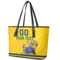Custom Sweden Hockey Leather Tote Bag Tre Kronor Go Champions