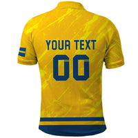 Custom Sweden Hockey Polo Shirt Tre Kronor Go Champions