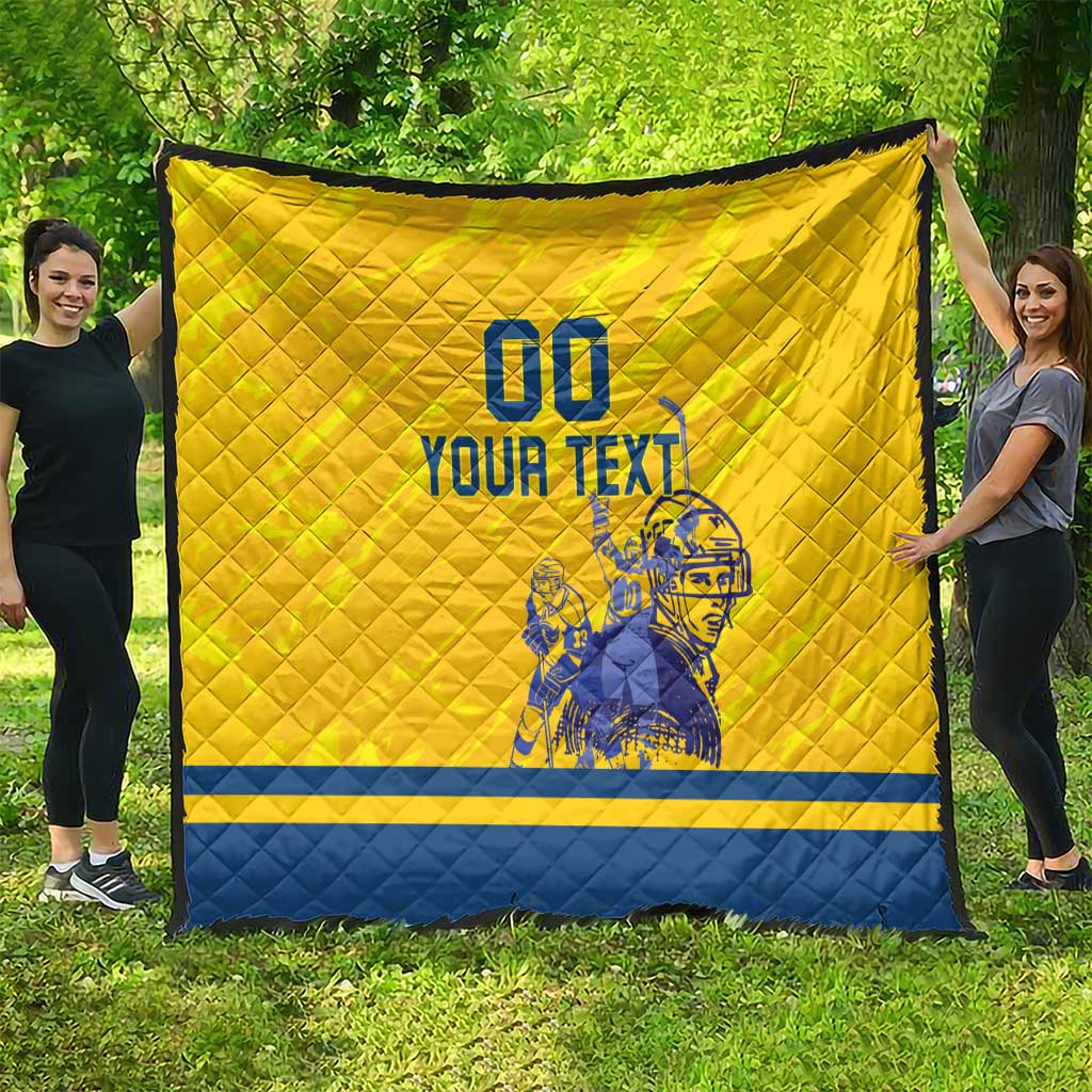 Custom Sweden Hockey Quilt Tre Kronor Go Champions