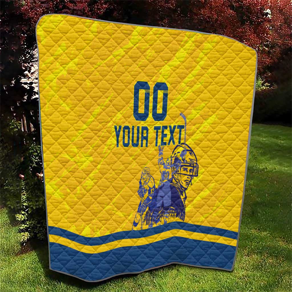 Custom Sweden Hockey Quilt Tre Kronor Go Champions