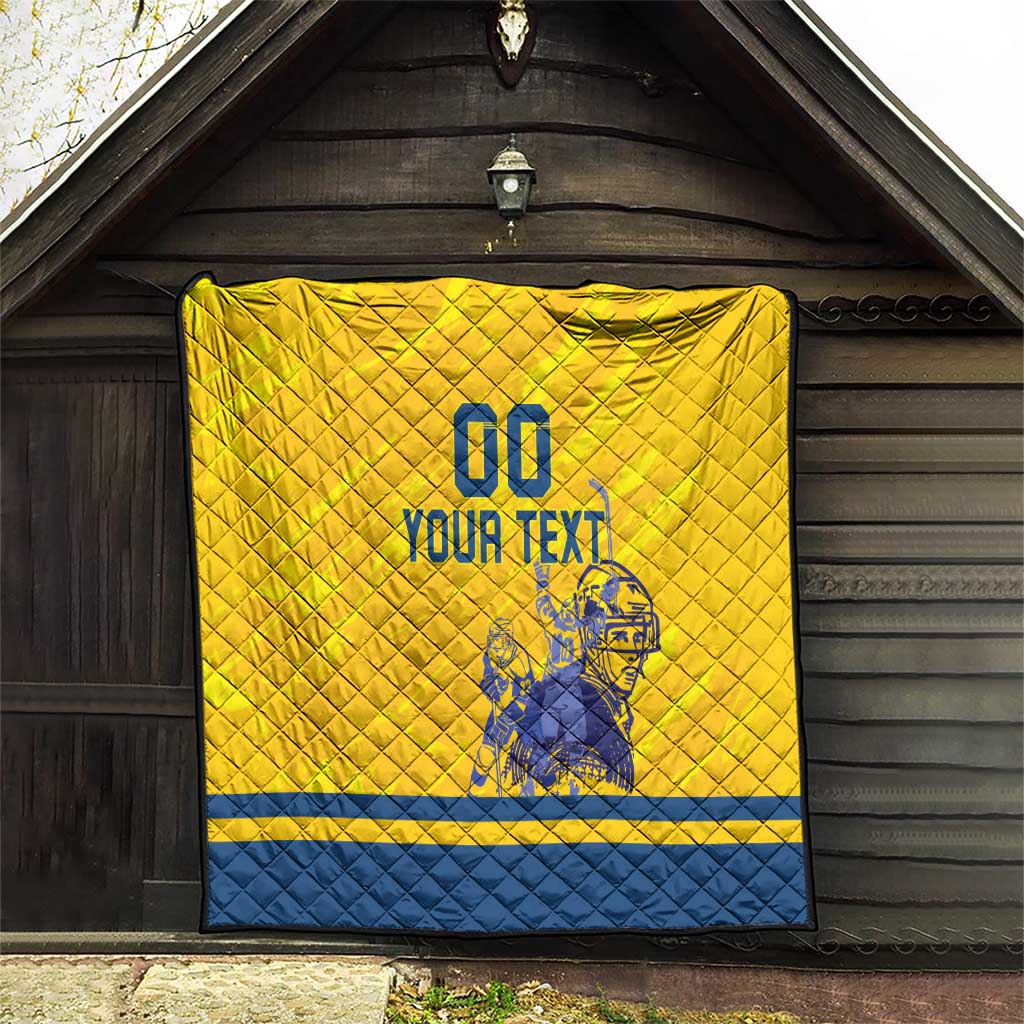 Custom Sweden Hockey Quilt Tre Kronor Go Champions