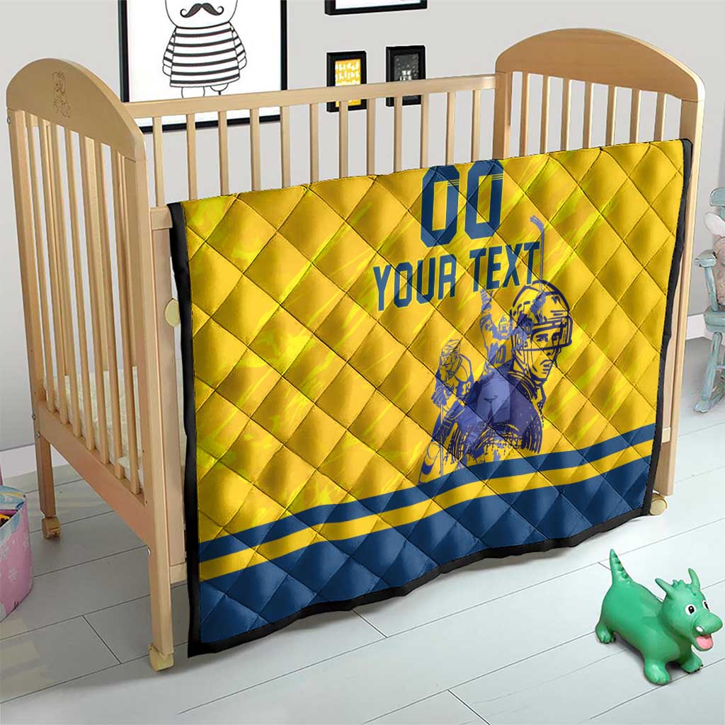 Custom Sweden Hockey Quilt Tre Kronor Go Champions