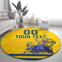 Custom Sweden Hockey Round Carpet Tre Kronor Go Champions