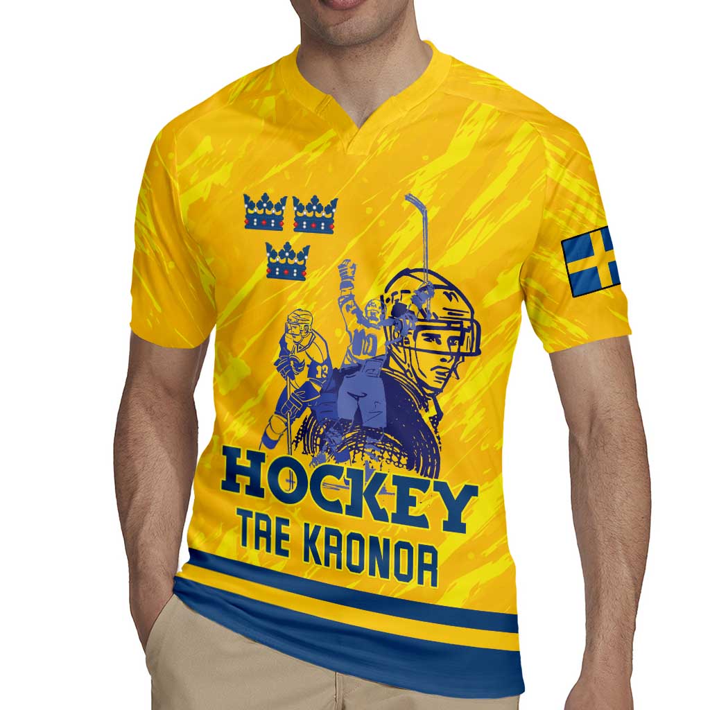 Custom Sweden Hockey Rugby Jersey Tre Kronor Go Champions
