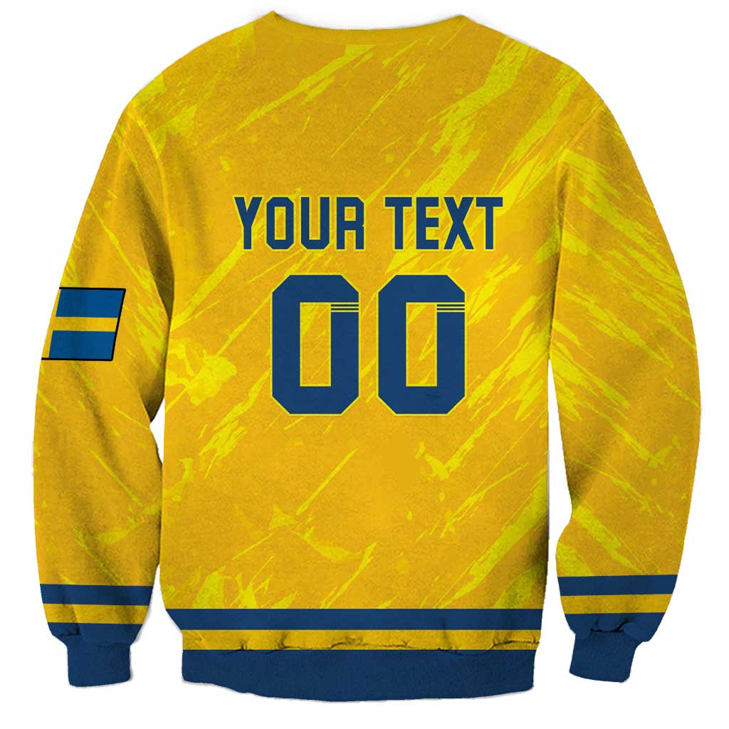 Custom Sweden Hockey Sweatshirt Tre Kronor Go Champions