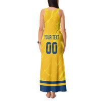 Custom Sweden Hockey Tank Maxi Dress Tre Kronor Go Champions