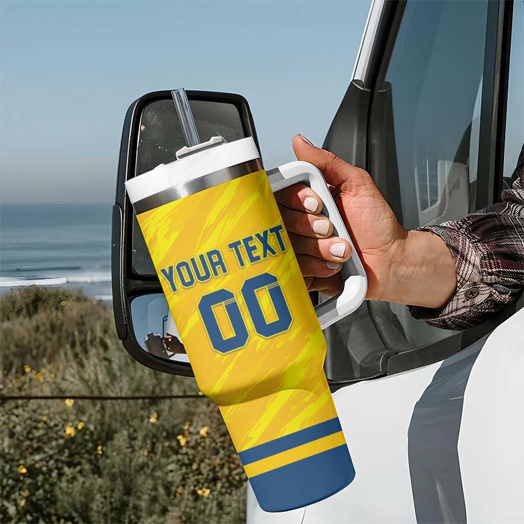 Custom Sweden Hockey Tumbler With Handle Tre Kronor Go Champions