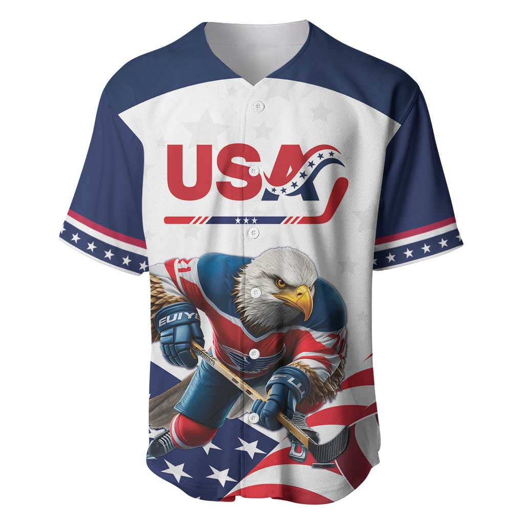 Custom USA Hockey Baseball Jersey Team USA Eagle Mascot