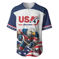 Custom USA Hockey Baseball Jersey Team USA Eagle Mascot
