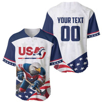 Custom USA Hockey Baseball Jersey Team USA Eagle Mascot