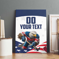 Custom USA Hockey Canvas Wall Art Team USA Eagle Mascot