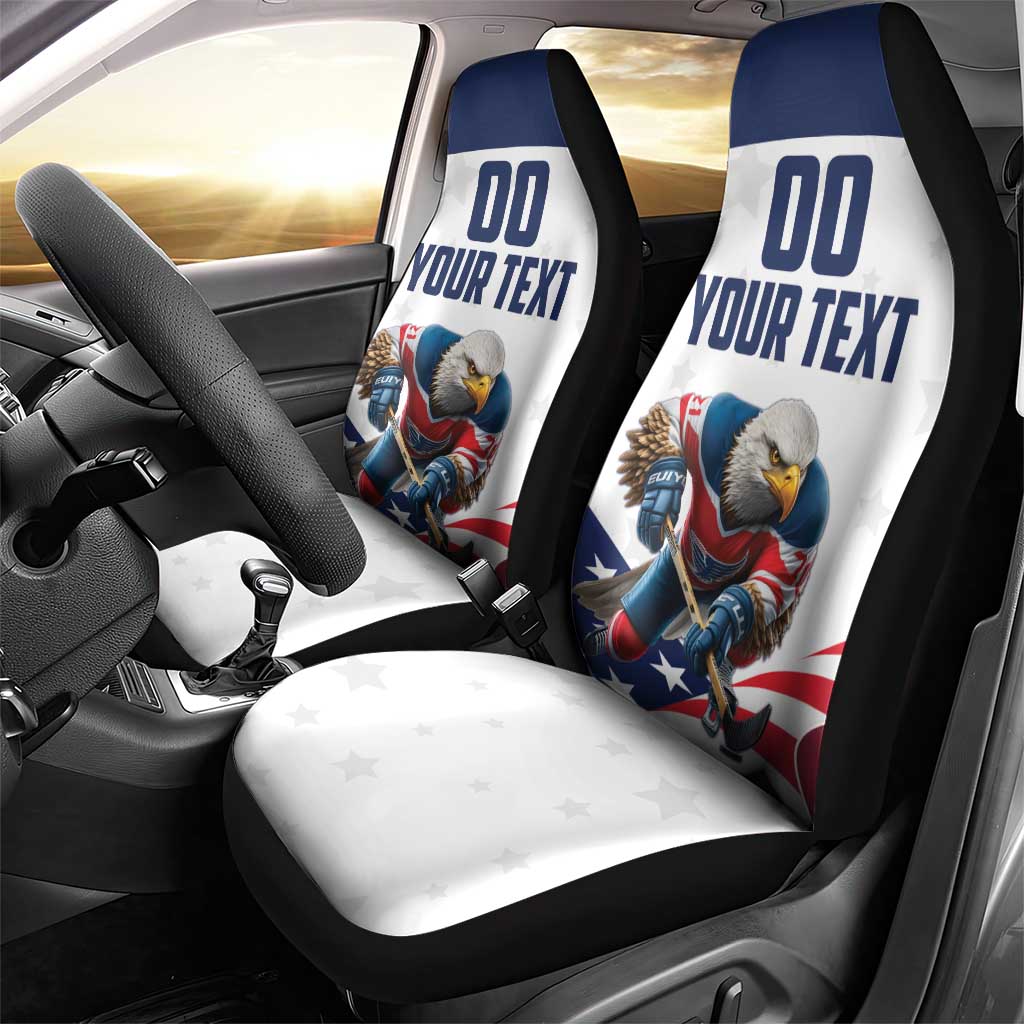 Custom USA Hockey Car Seat Cover Team USA Eagle Mascot