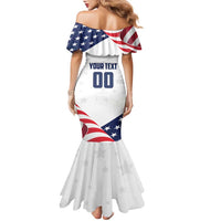 Custom USA Hockey Family Matching Mermaid Dress and Hawaiian Shirt Team USA Eagle Mascot