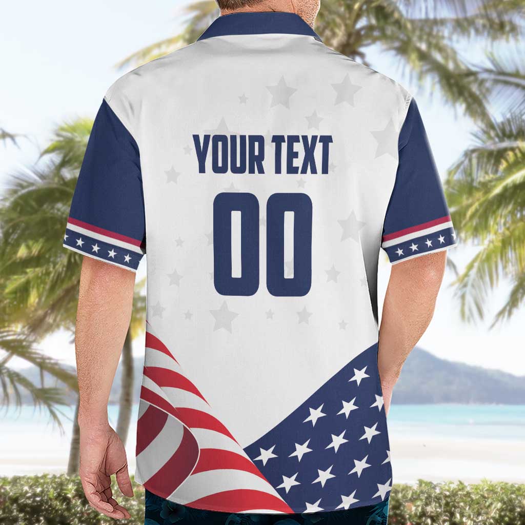 Custom USA Hockey Hawaiian Shirt Team USA Eagle Mascot