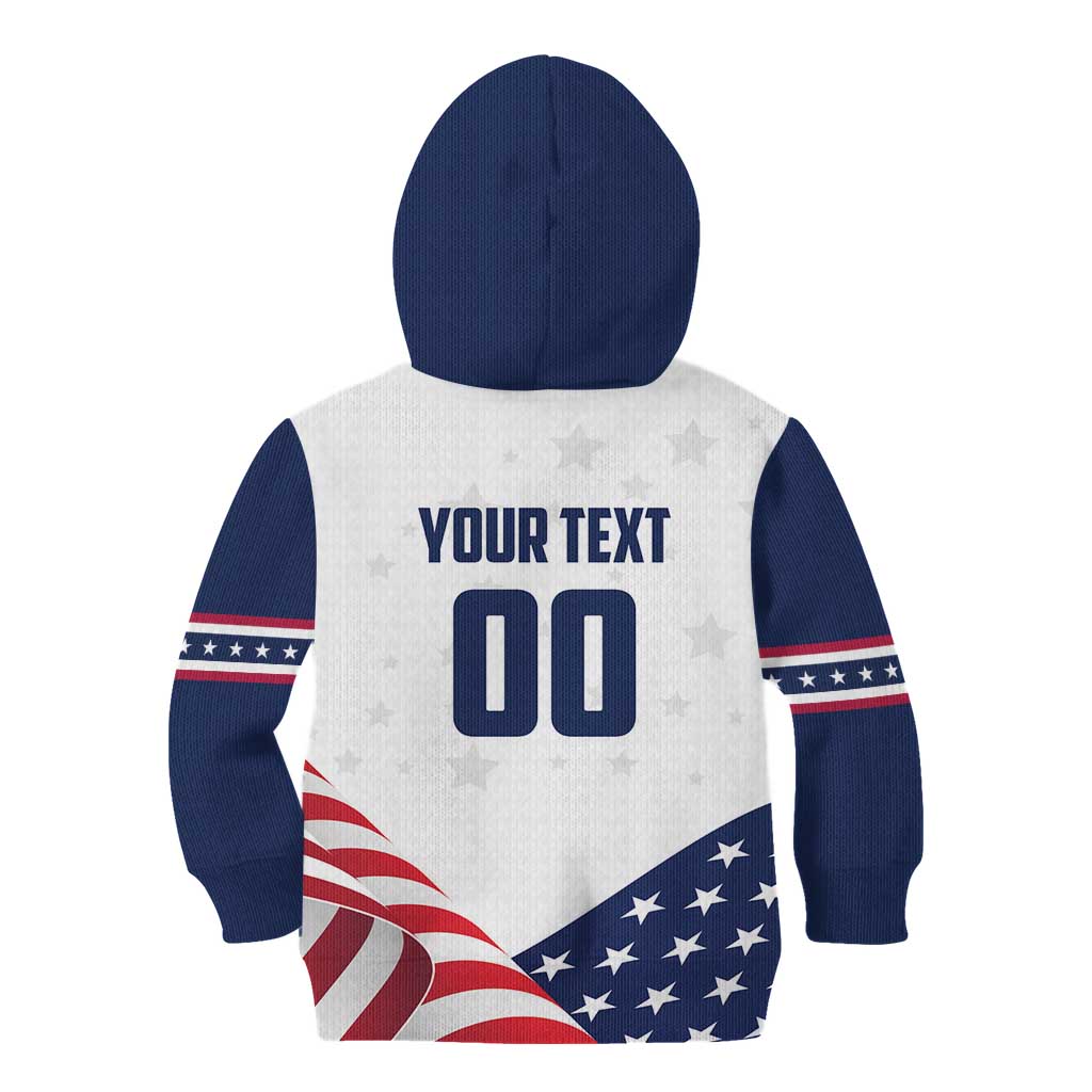 Custom USA Hockey Kid Hoodie Team USA Eagle Mascot