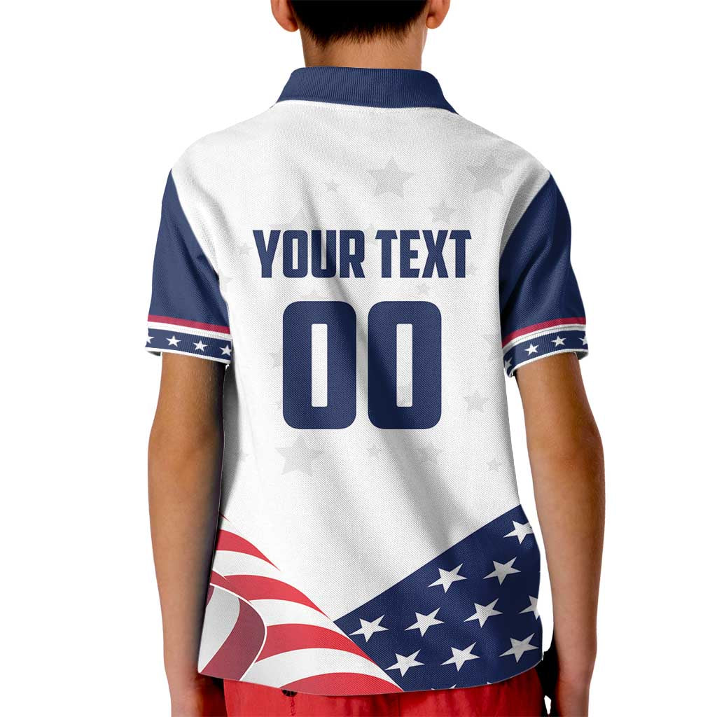 Custom USA Hockey Kid Polo Shirt Team USA Eagle Mascot