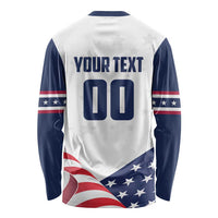 Custom USA Hockey Long Sleeve Shirt Team USA Eagle Mascot