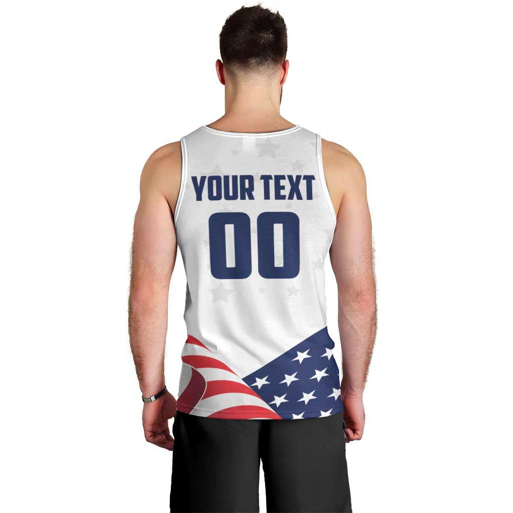 Custom USA Hockey Men Tank Top Team USA Eagle Mascot