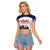 Custom USA Hockey Raglan Cropped T Shirt Team USA Eagle Mascot