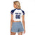 Custom USA Hockey Raglan Cropped T Shirt Team USA Eagle Mascot