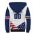 Custom USA Hockey Sherpa Hoodie Team USA Eagle Mascot