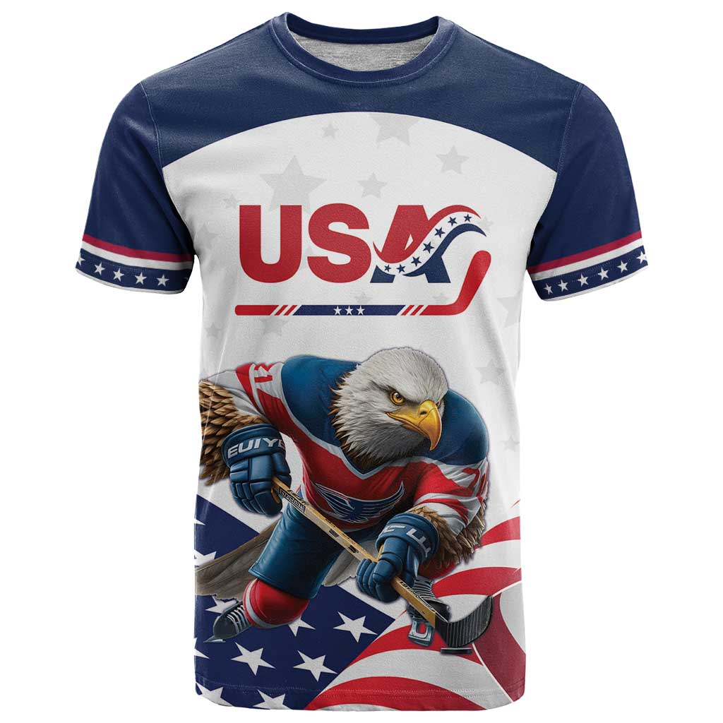Custom USA Hockey T Shirt Team USA Eagle Mascot