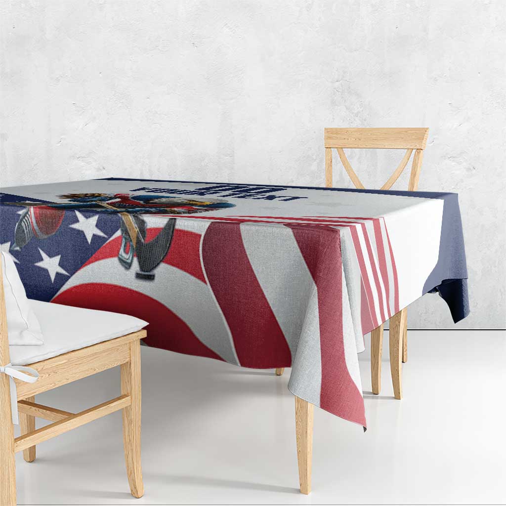 Custom USA Hockey Tablecloth Team USA Eagle Mascot