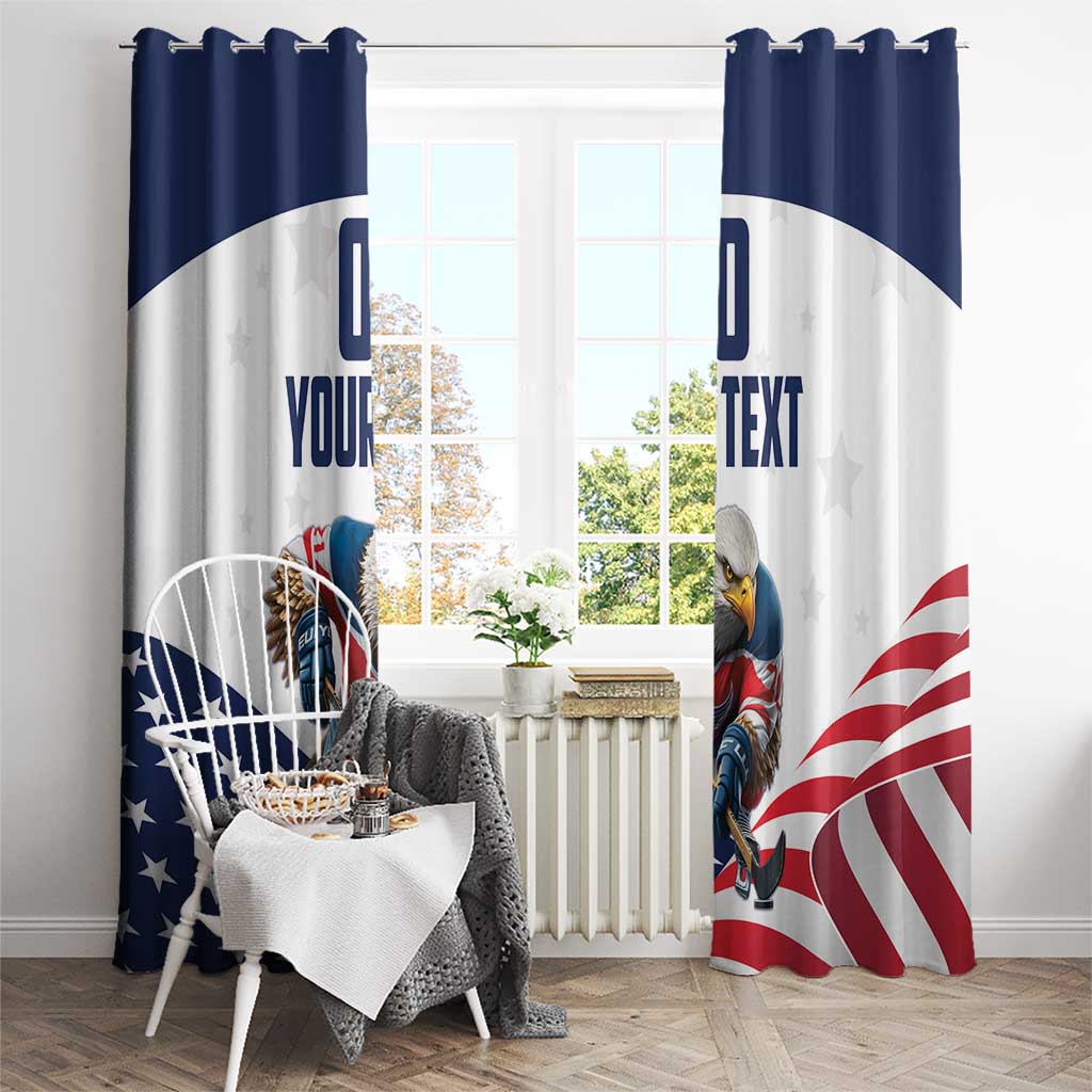 Custom USA Hockey Window Curtain Team USA Eagle Mascot