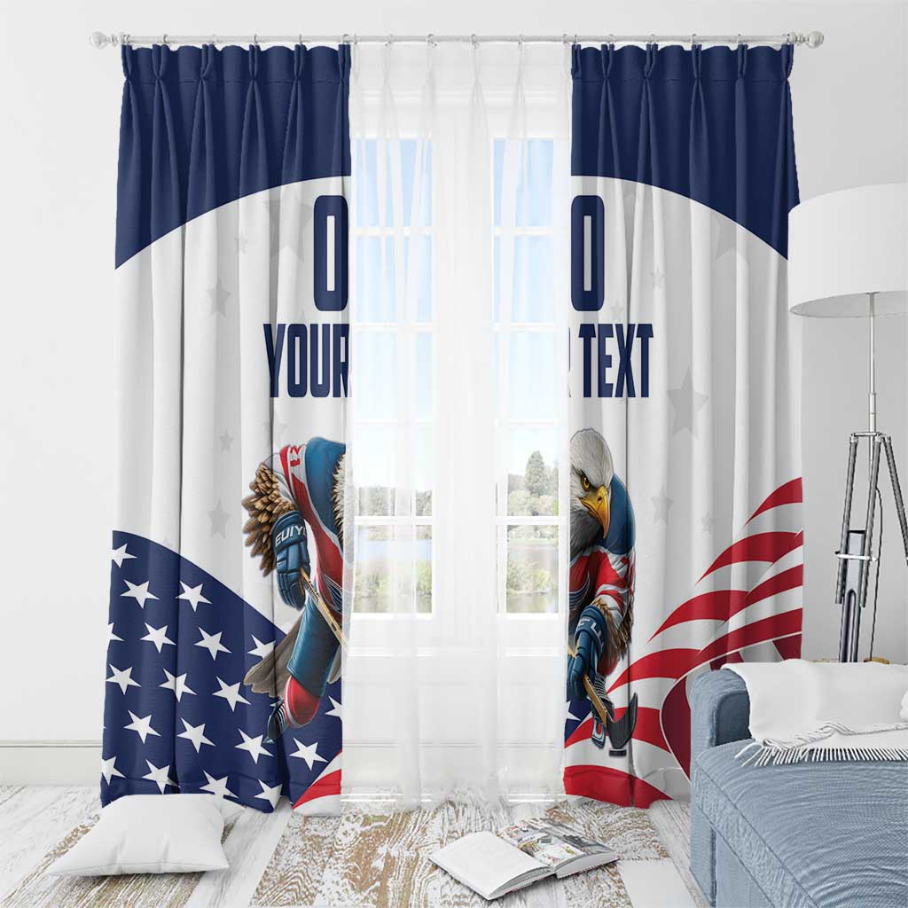 Custom USA Hockey Window Curtain Team USA Eagle Mascot