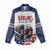 Custom USA Hockey Women Casual Shirt Team USA Eagle Mascot