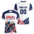 Custom USA Hockey Women V-Neck T-Shirt Team USA Eagle Mascot