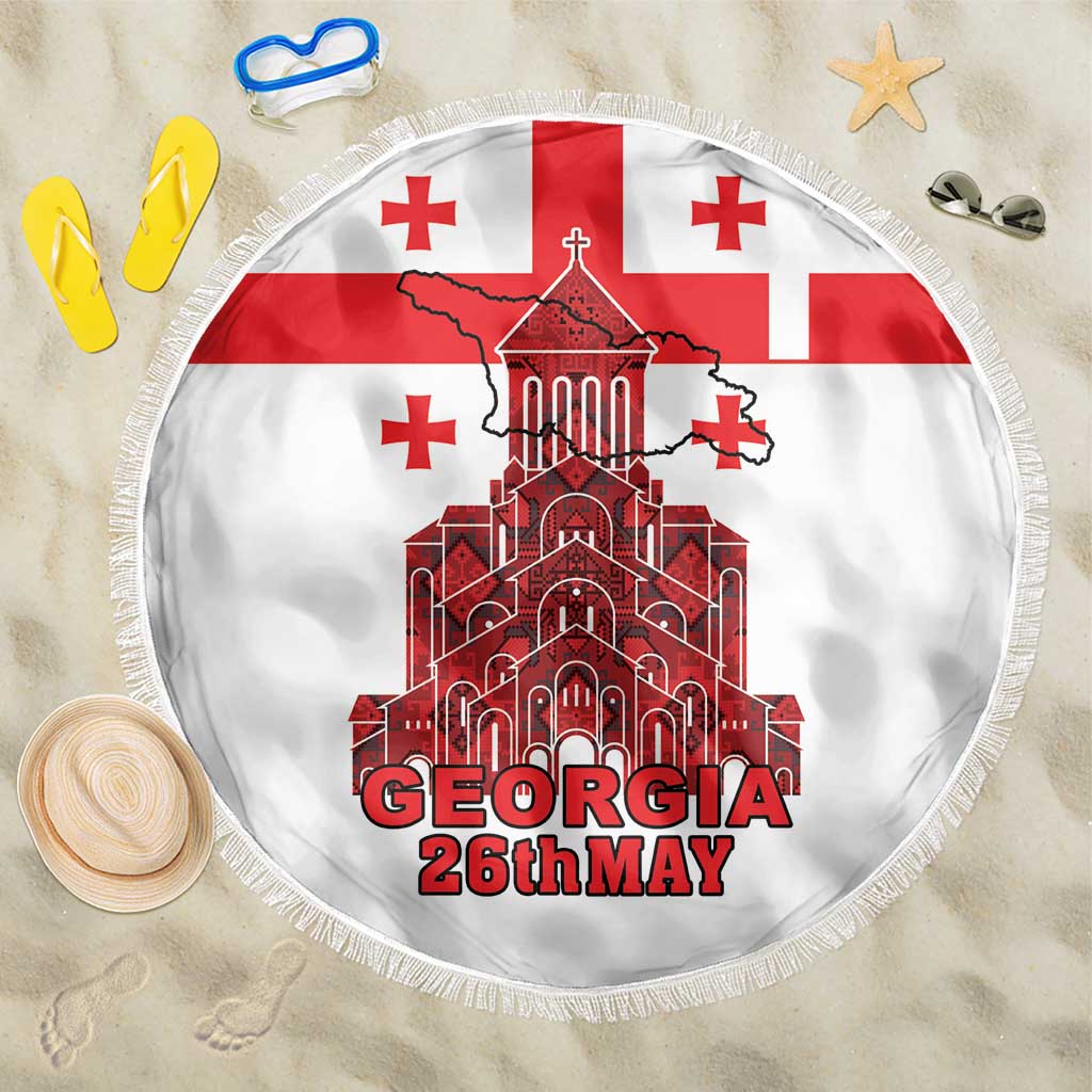 Georgia Independence Day Beach Blanket Sameba Dzala Ertobashia