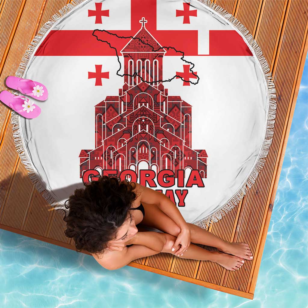Georgia Independence Day Beach Blanket Sameba Dzala Ertobashia
